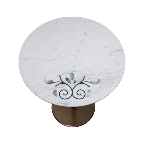 Round Table with Mother of Pearl Inlay